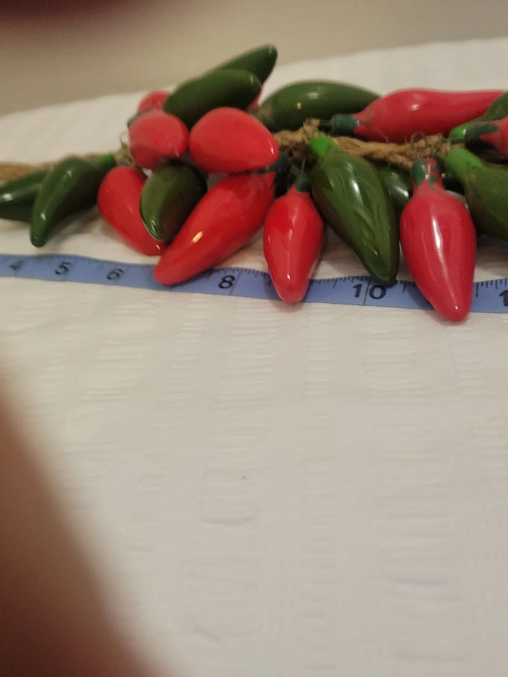 Ceramic Decorative Red & Green Chili Pepper Hanging Garland - Home Holiday